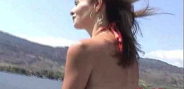  Kinky Canadian Milf Shanda Fay Plays With Huge Toy at The Lake!